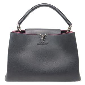 Louis Vuitton Parnacea Capucine MM Handbag Taurillon Leather Silver